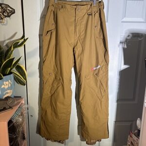 SIMS Men's Size L Snowboard Ski Pants Waterproof Insulated Beige.